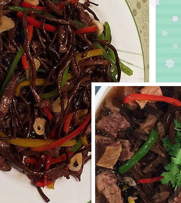 茶树菇炒（炖）牛肉