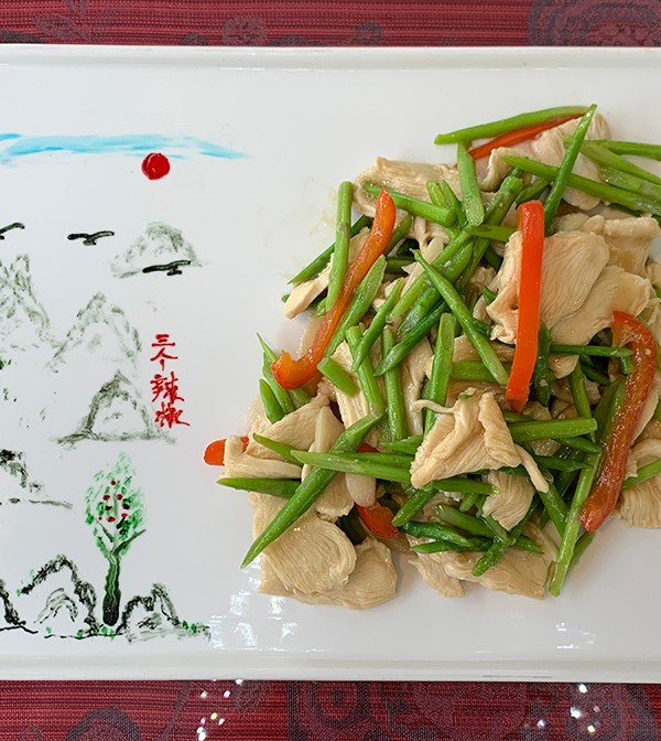 芦笋炒鸡肉(牛肉或者 虾仁)