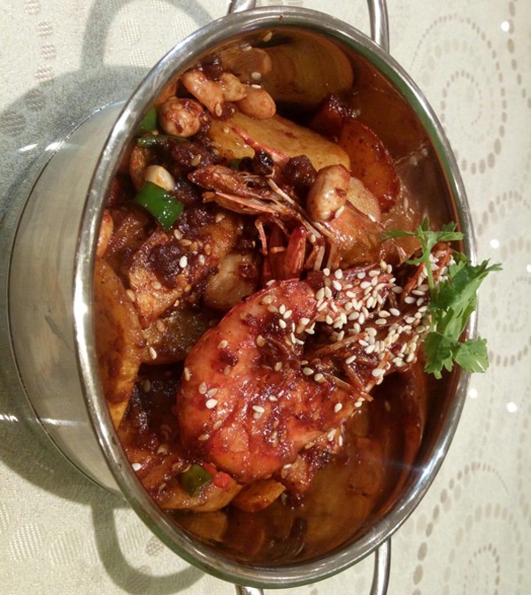 干锅薯香虾