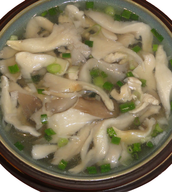 鲜蘑鸡丝汤