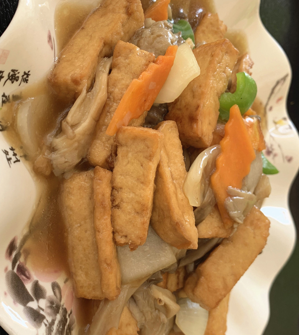 鲜蘑烧豆腐